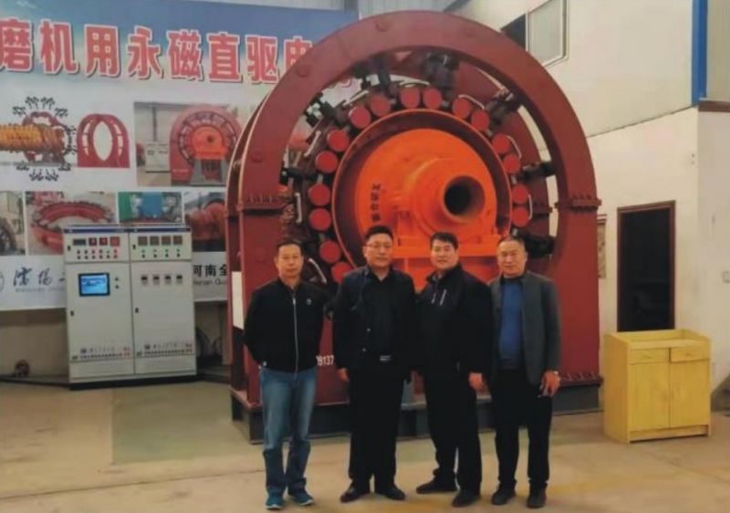 山東淄博電機有限公司參觀河南（nán）香蕉视频app在线下载機電設備有限公司（sī）永磁直驅球磨（mó）機